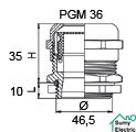 Сальник металлический PGM 36