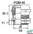 Сальник металлический PGM 48