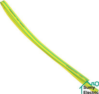 Термоусаджувальна трубка 10,0/5,0 шт.(1м) жовто-зелена