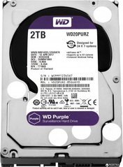 Жесткий диск Western Digital Purple 2TB 64MB 5400rpm WD20PURX-78 3.5 SATA III