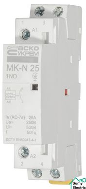 Модульный контактор MK-N 1P 25A 1NO 220V