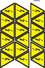 Наклейки "Знак"Опасность поражения электрическим током 100 мм"