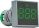 Квадратний цифровий вимірювач напруги ED16-22FVD 30-500В АС (зелений)