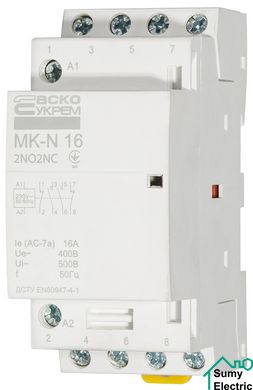 Модульний контактор MK-N 4P 16A 2NO2NC 220V