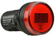 Цифровой измеритель напряжения AD22-22DVM AC 80-500В (красный)