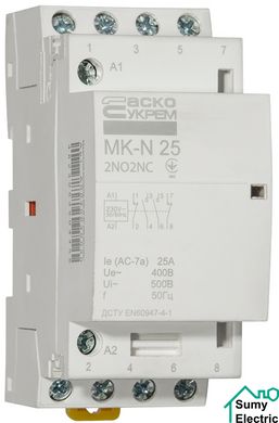Модульный контактор MK-N 4P 25A 2NO2NC 220V