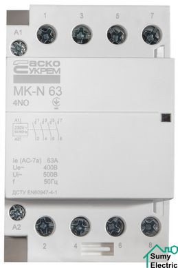 Модульный контактор MK-N 4P 63A 4NO 220V