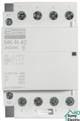 Модульний контактор MK-N 4P 40A 2NO2NC 220V