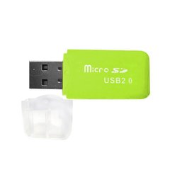 Кардридер USB 2.0 MicroSD TF T-Flash Green