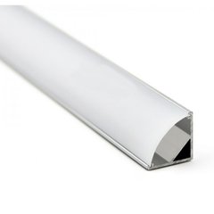Профиль алюминиевый накладной для LED ленты ПФ-9 L=2000 алюминий рассеиватель