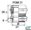 Сальник металлический PGM 21