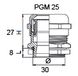 Сальник металлический PGM 25