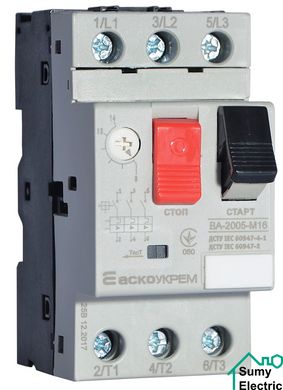 Автоматический выключатель защиты двигателя УКРЕМ ВА-2005 М16