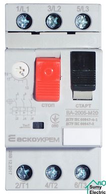 Автоматический выключатель защиты двигателя УКРЕМ ВА-2005 М20