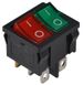 KCD1-6-2101N GR+R/B 220V Переключатель 2 клав, зеленый+красный с подсветкой
