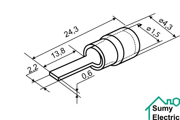 Кабельные наконечники DBV 1.25-14 (100 шт.)