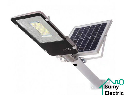 LED-cветильник Luxel уличный на солнечных батареях с м/в датчиком движения 50w 6500K IP65 (SSE-50C)