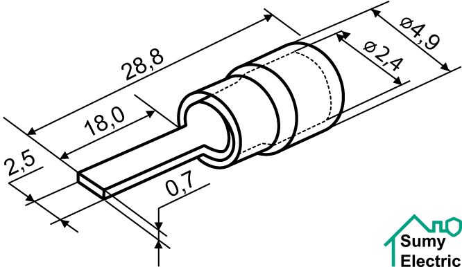 Кабельные наконечники DBV 2-18 (100 шт.)
