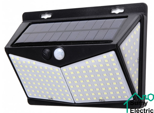 LED-cветильник Luxel уличный на солнечных батареях с и/к датчиком движения 100w 6500K IP65 (SSL-100C)