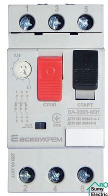 Автоматичний вимикач захисту двигуна УКРЕМ ВА-2005 М01