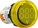 Круглый цифровой измеритель напряжения ED16-22VD 30-500В АС (желтый)