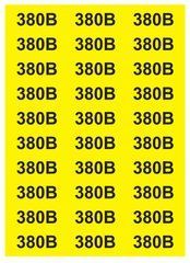 Наліпки "Знак "380 В" жовтий 38х90"