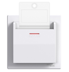 Выключатель с картой-ключом, белый, Asfora (EPH6200121)