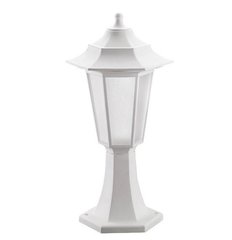 Светильник садово-парковый столбик Begonya-1 белый пластик E27 max.40W h428мм 230V IP44
