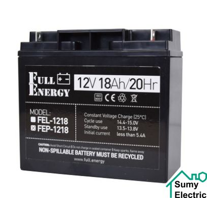 Акумулятор 12В 18Аг Full Energy ABP18-12L