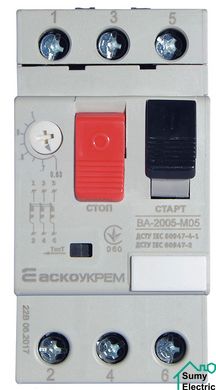 Автоматичний вимикач захисту двигуна УКРЕМ ВА-2005 М05