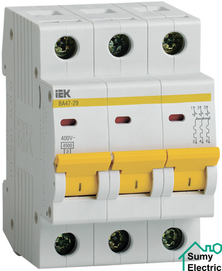 Автоматичний вимикач IEK 10А 3P категорія C