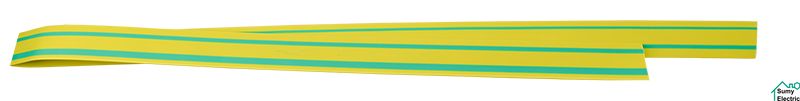 Термоусадочная трубка 16,0/8,0 шт.(1м) желто-зеленая