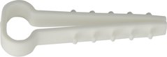 Дюбель-хомут (10*5) белый под плоский кабель (уп.100шт)