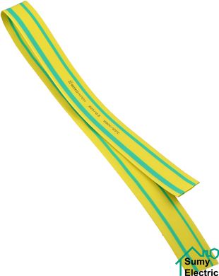 Термоусадочная трубка 25,0/12,5 шт.(1м) желто-зеленая