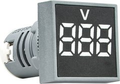 Квадратний цифровий вимірювач напруги ED16-22FVD 30-500В АС (білий)