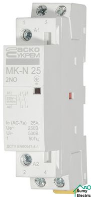 Модульний контактор MK-N 2P 25A 2NO 220V