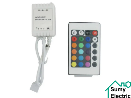 Контролер RGB ИК 72W 2A 12-24V IP20 RGB Controller 2A