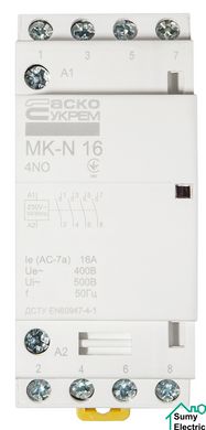 Модульний контактор MK-N 4P 16A 4NO 220V