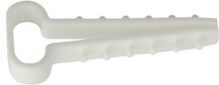 Дюбель-хомут (14*6) белый под плоский кабель (уп.100шт)