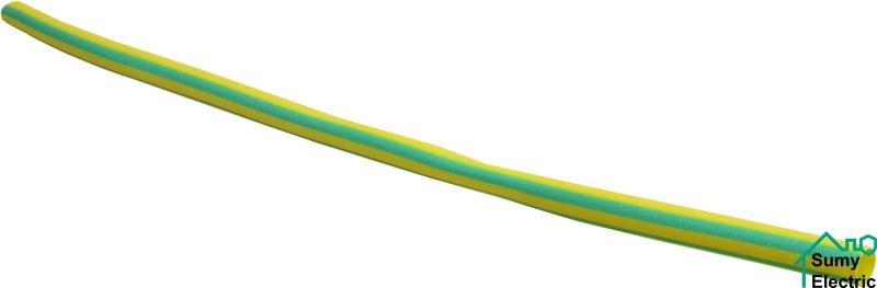 Термоусадочная трубка 4,0/2,0 шт.(1м) желто-зеленая