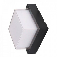 Светильник садово-парковый настенный Suga-12/SO черный пластик квадратный SMD LED 12W 4200K 900Lm 128° 85-265V IP65