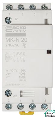 Модульний контактор MK-N 4P 20A 2NO2NC 220V