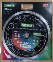 Диск алмазный по бетону Керамика Ультра 180х1.4х22.22мм 22-24% APRO PRO
