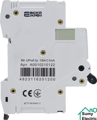 Модульный автоматический выключатель UProfi 3р 100А C 6kА