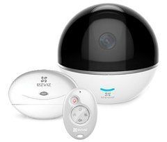 CS-CV248 (C6T with RF) Комплект (2Мп багатофункціональна PT камера EZVIZ + Hub + брелок), Білий, 4мм