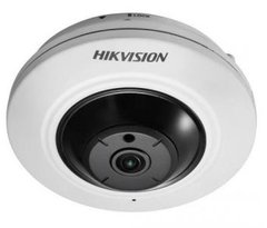 DS-2CD2955FWD-IS (1.05мм) 5мп Fisheye IP відеокамера Hikvision з функціями IVS і детектором осіб, Білий, до 2.5мм