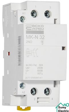 Модульний контактор MK-N 2P 32A 2NO 220V