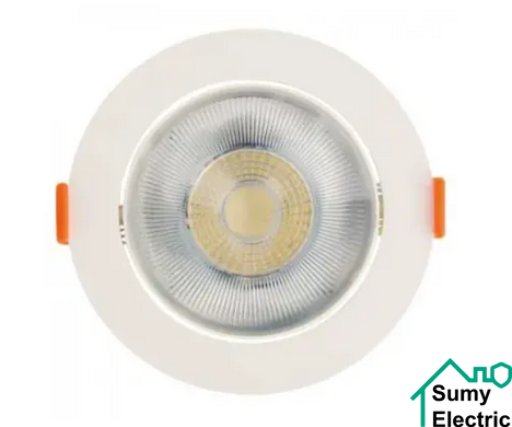 Світильник поворотний круглий Nora-12 білий SMD LED 12W 6400K 1041Lm 52° 100-240V IP20