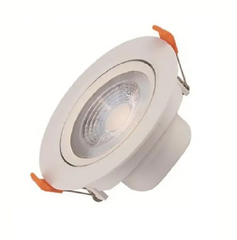 Светильник поворотный круглый Nora-5 белый SMD LED 5W 6400K 400Lm 52° 100-240V IP20