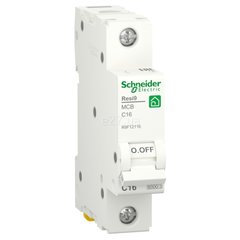 Автоматичний вимикач SCHNEIDER RESI9 16А 1P категорія C